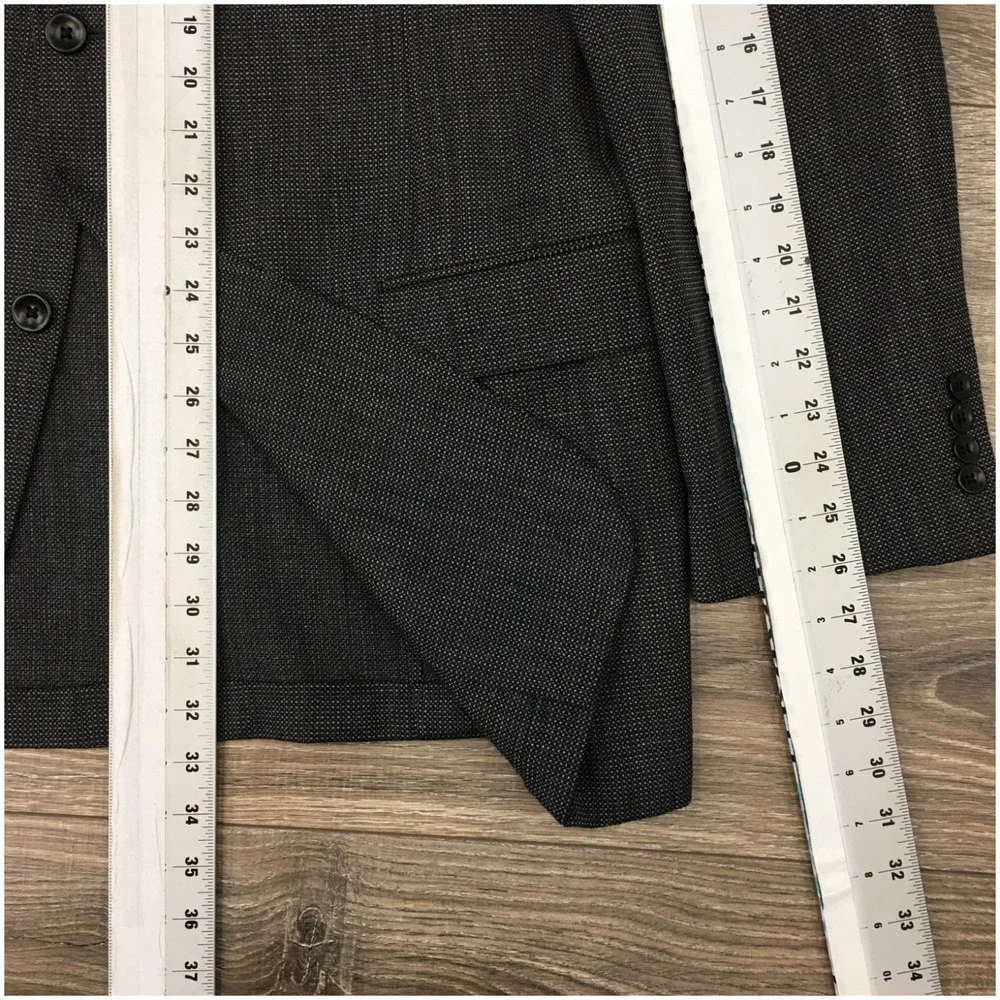 CALVIN KLEIN Mens Blazer Sport Coat Casual Jacket Size 44L‎ Two Button Wool Suit